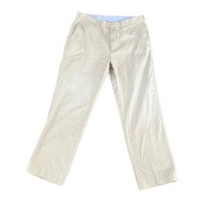 Faconnable Men's Khaki Cotton Chino Business Casual Pants | Size 38